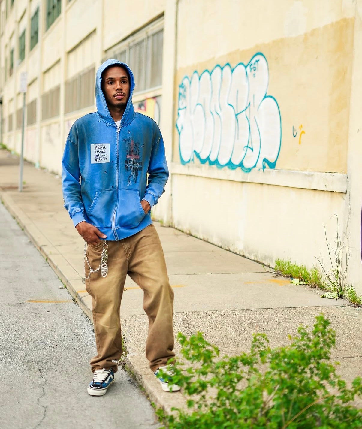 DINERO “FOREVER LASTING” BLUE WASHED ZIP