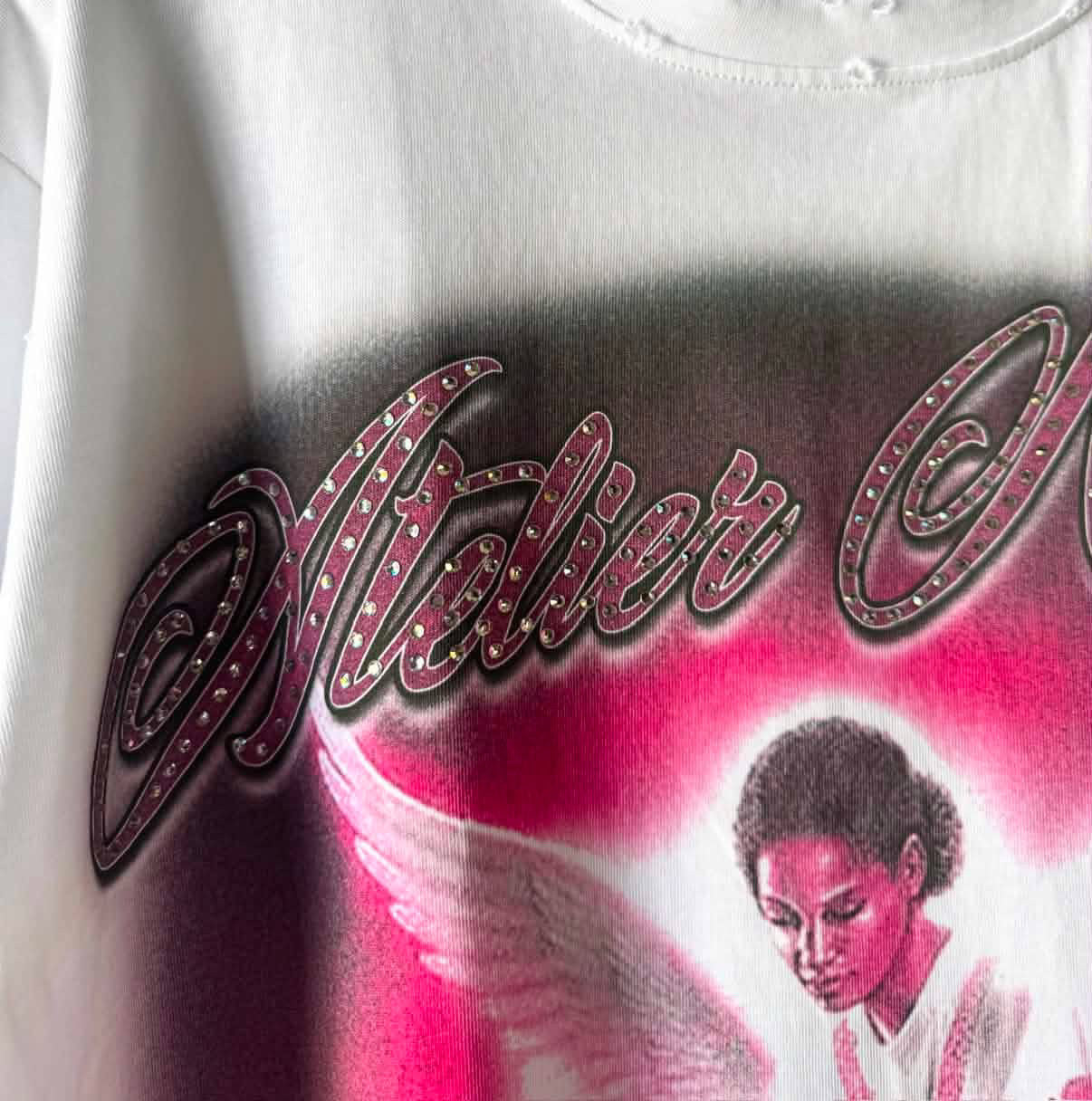 ANGEL RHINESTONE TEE