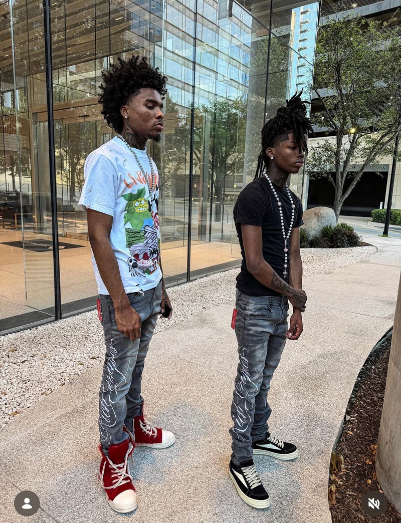 RG “CURSIVE” SKINNY DENIM