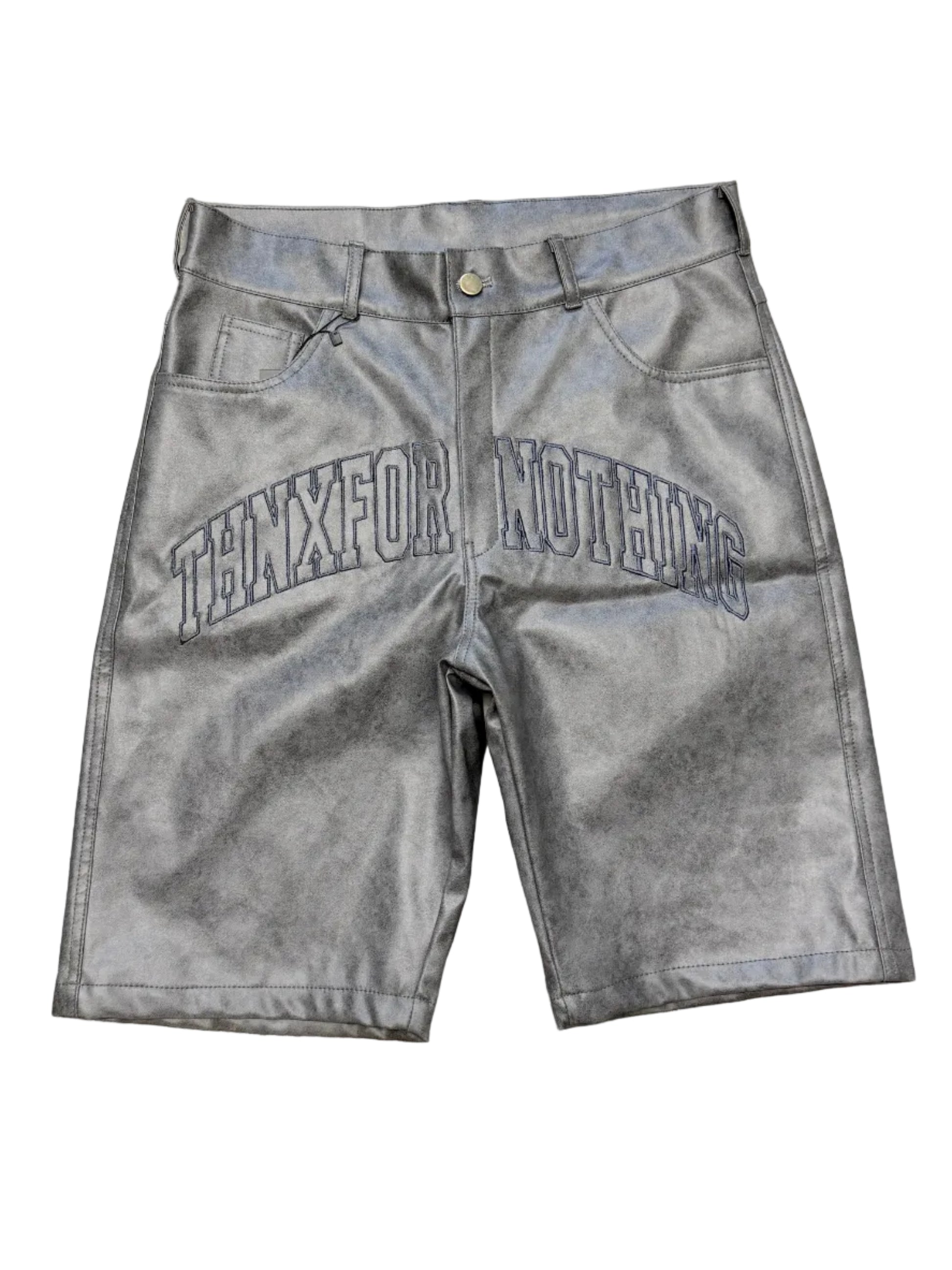 THXFORNOTHING GRAY WAX JORTS