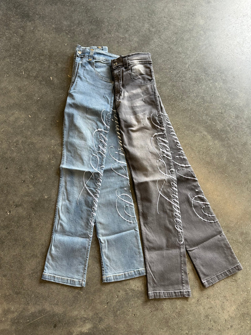 RG “CURSIVE” SKINNY DENIM