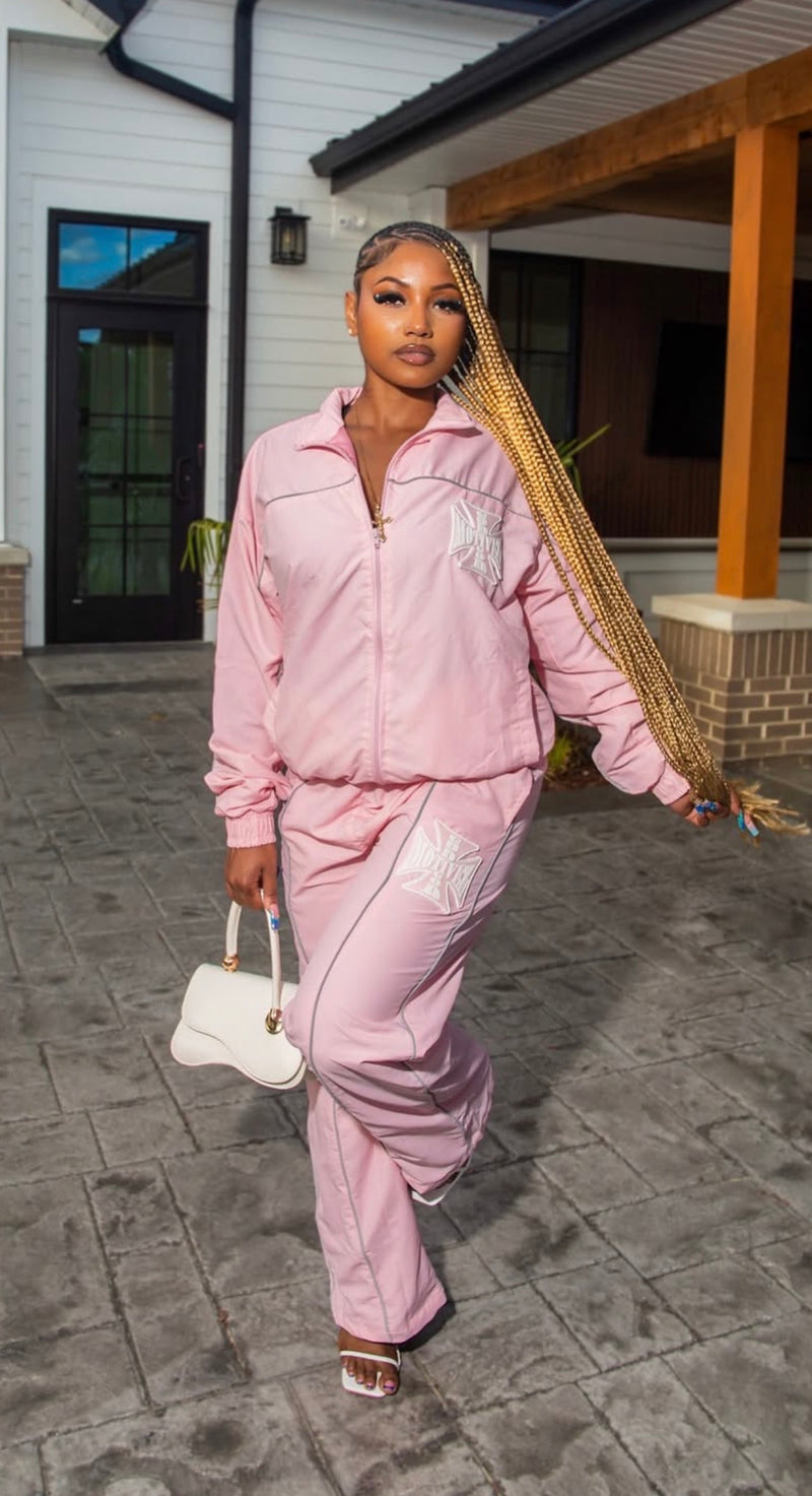 GM PINK “CROSS” NYLON TRACKSUIT