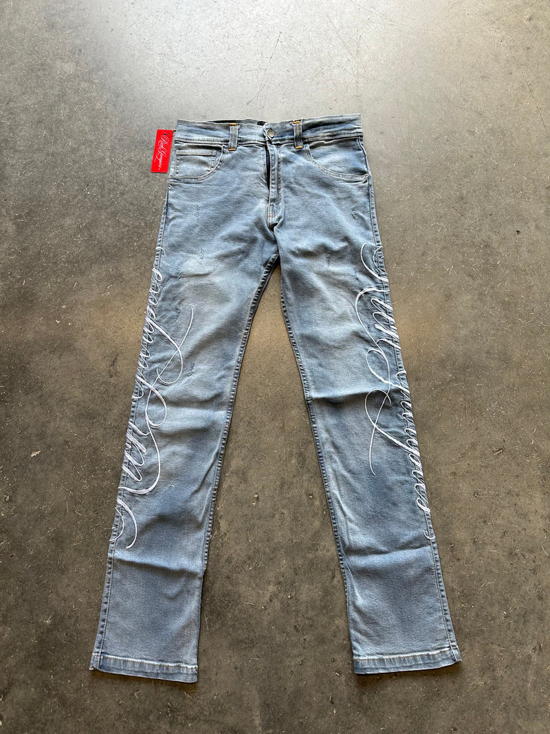 RG “CURSIVE” SKINNY DENIM