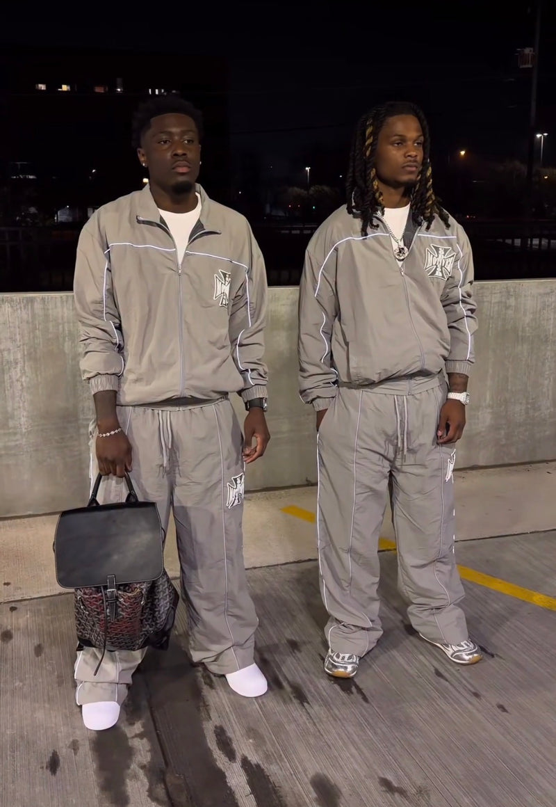 GM GRAY “CROSS” NYLON TRACKSUIT