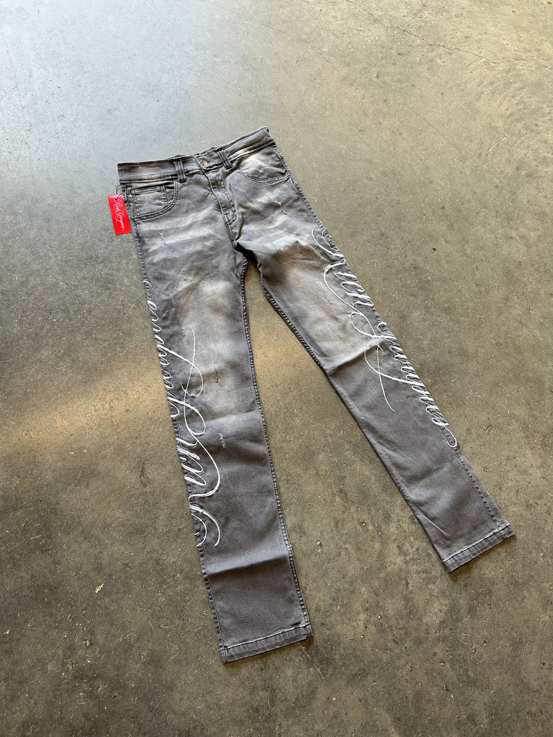 RG “CURSIVE” SKINNY DENIM