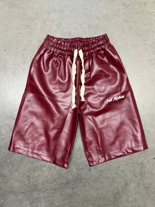 GD Motive “Wine” Leather Short
