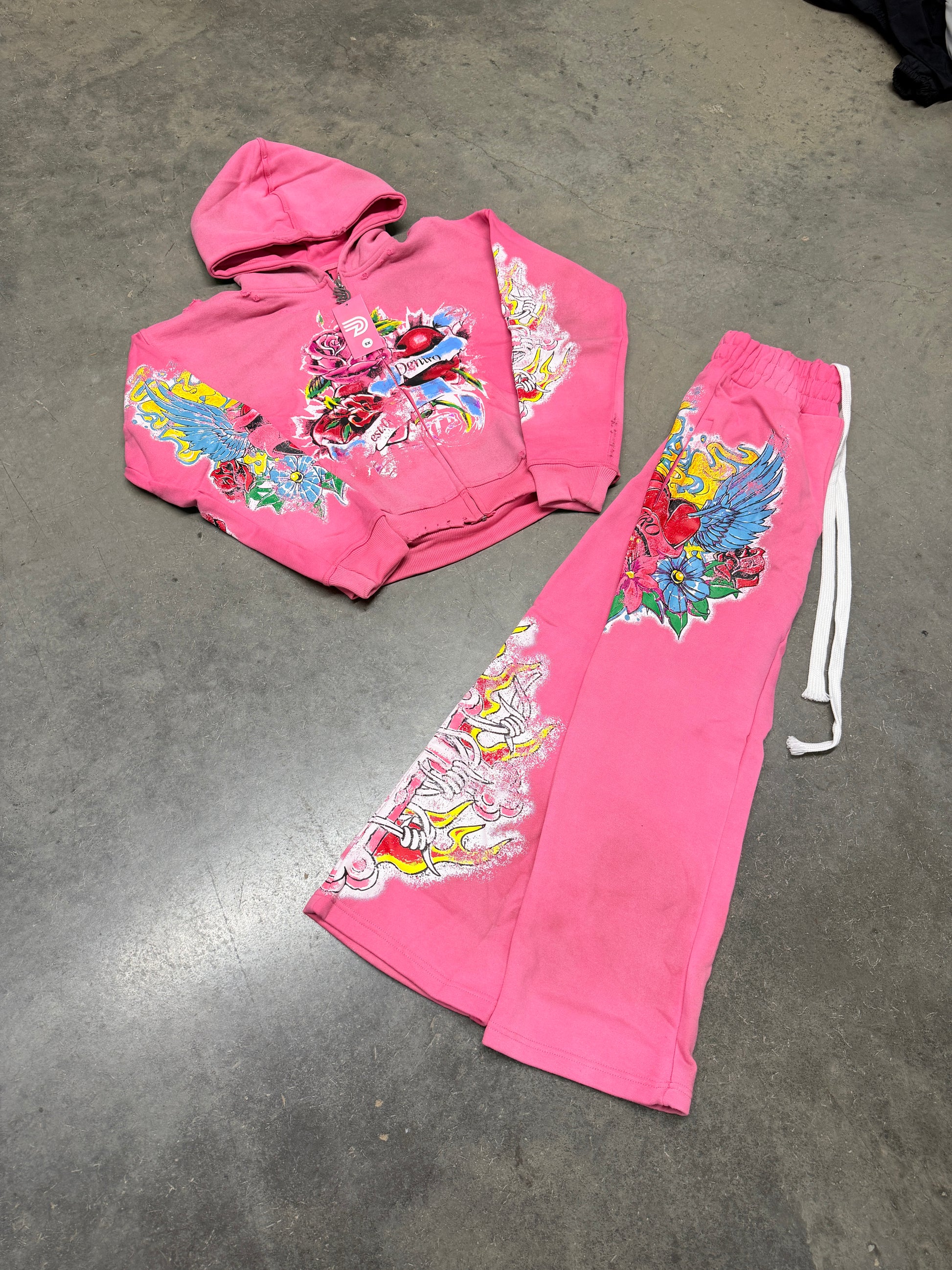 DINERO “TATTOO” PINK SET