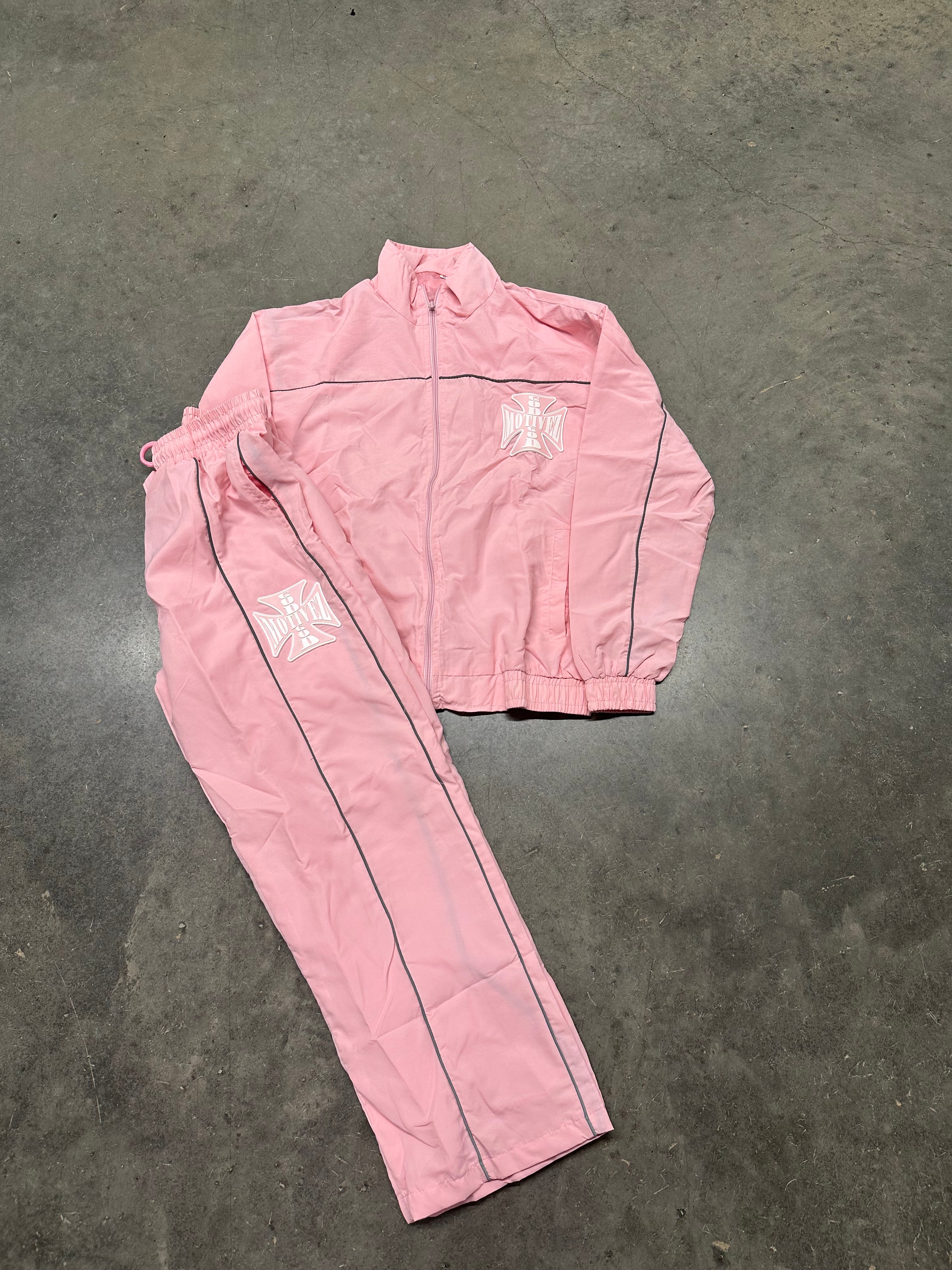 GM PINK “CROSS” NYLON TRACKSUIT