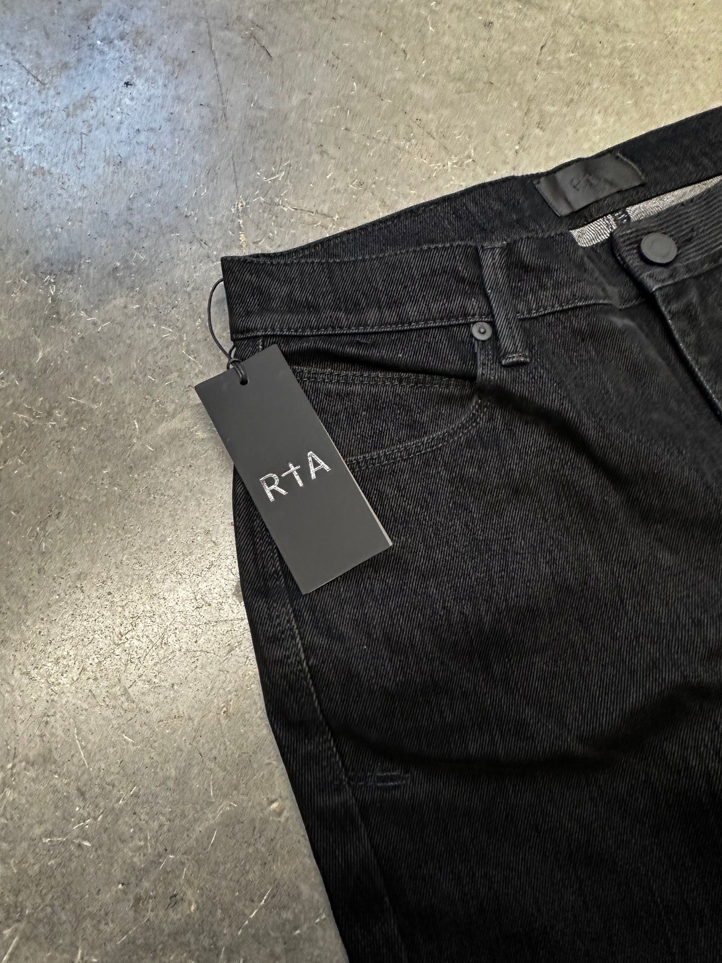 RtA BLACK FLOCKED SKINNY DENIM