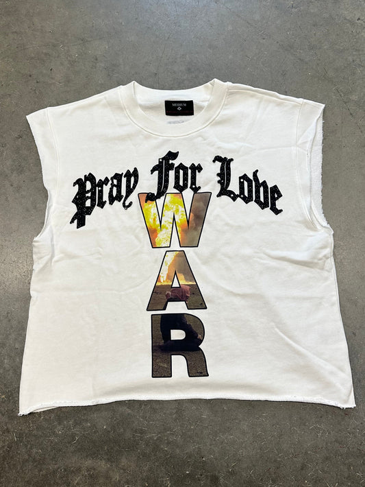 ACE WRLD GEMMED SLEEVELESS TEE (White)