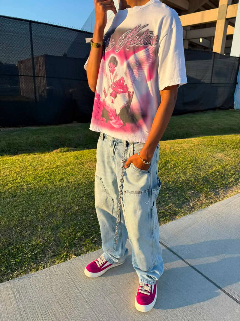 ANGEL RHINESTONE TEE